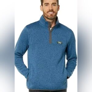 Mens L.L.Bean Sweater Fleece Pullover Iron Blue. Size XXL Regular.